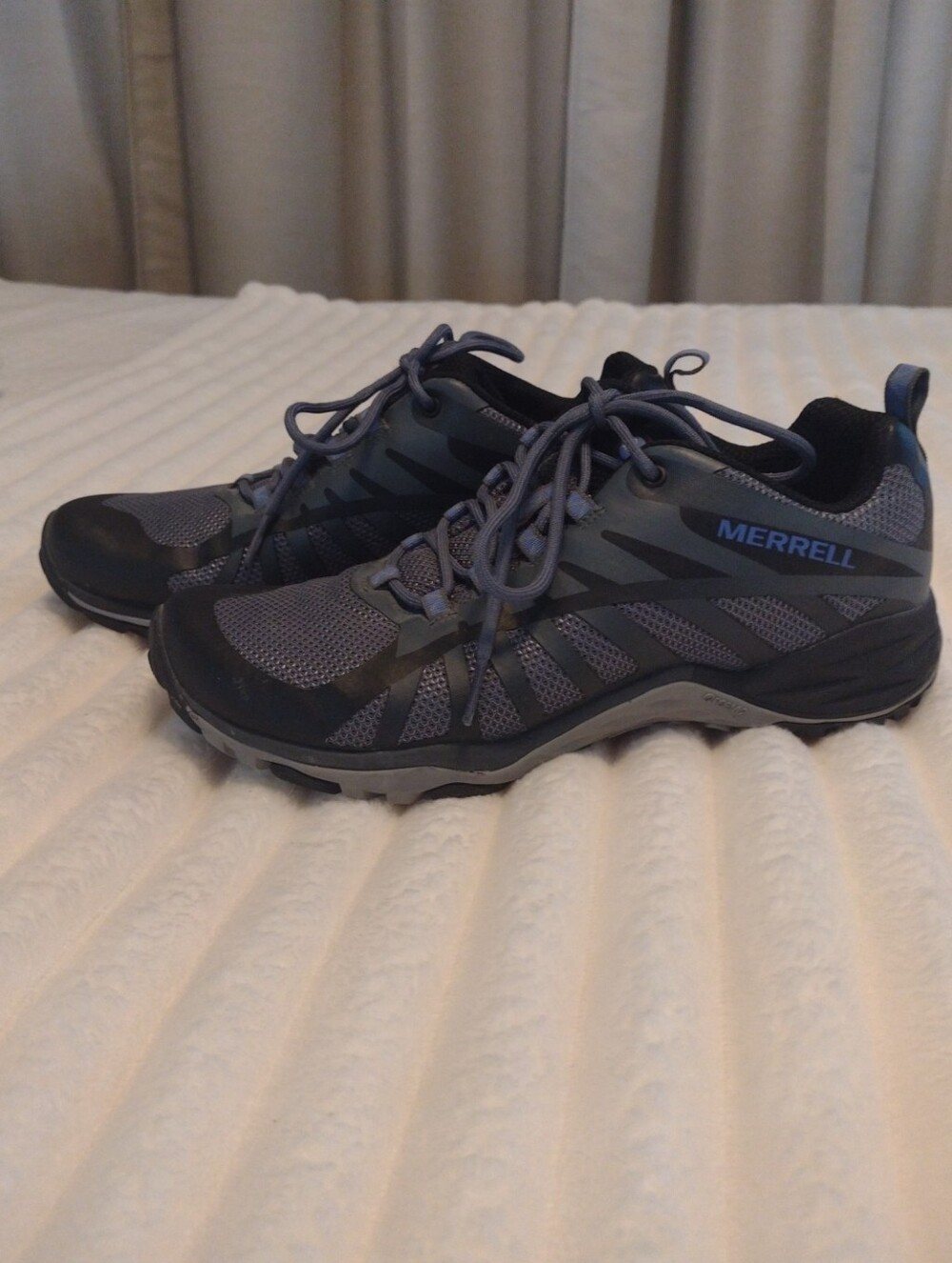 Merrell Siren Edge Q2 Women's 8.5 Gray Black Trail Hiking Shoes J41316 Outdoor